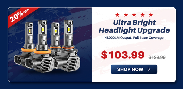 OXILAM M5S LED Headlight Upgrade 9005/H11 — 48000LM Full Beam