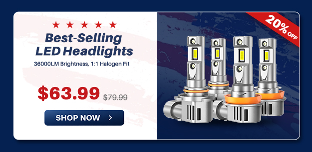 OXILAM Q36 LED Headlights 9005/H11 — 36000LM Bright Halogen Fit